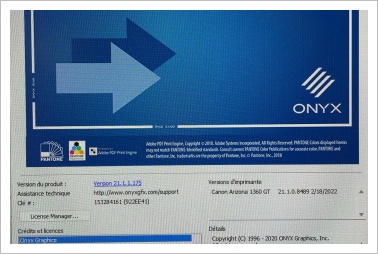 Oce Arizona 1360 GT LED from F nach D in 07-2025